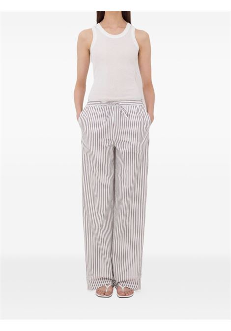 cisco triped cotton trousers woman red and light blue LOULOU DE SAISON | CISCODARK RED/LIGHT BLUE